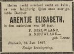 Nieuwland Arentje Elisabeth 1870-1897 (VPOG 26-01-1897 rouwadvert.).jpg